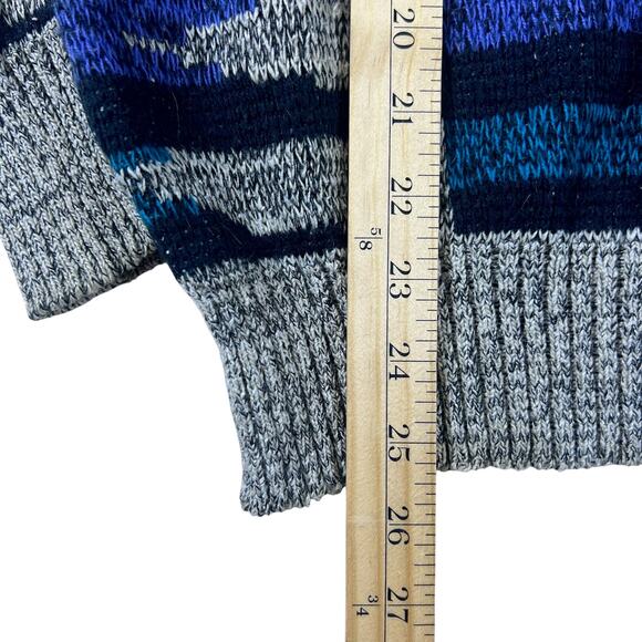 Vintage 90s Abstract Geometric Sweater M Seinfeld Style Coogi Era Statement Knit - Picture 8 of 8